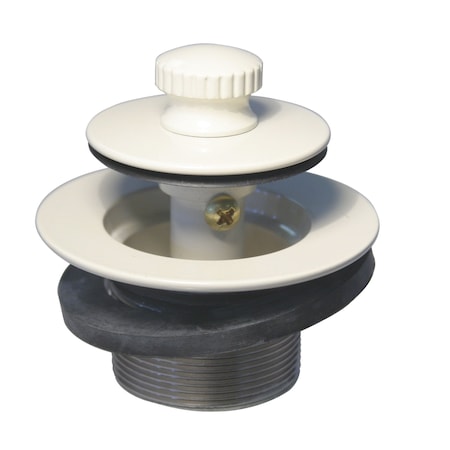 Westbrass Twist & Close 1-3/8" NPSM Fine Thread Bath Drain in Powdercoated White D331-F-50